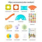 Light Magnetic Tiles Building Blocks for Kids (49 Pc) | 3D Clear STEM Educational Toys| Magnetic Marble Run for Boys & Girls 3 4 5 6 7 8 9+ | Creative Gift, 49 Pieces