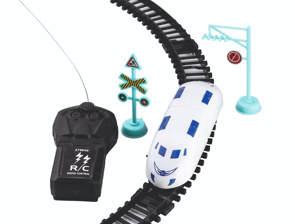 Magicwand Battery Operated High Speed Bullet Train| Electric Toy Train| Toy Train with Large Track Set for Kids[Pack of 2 Train Sets]