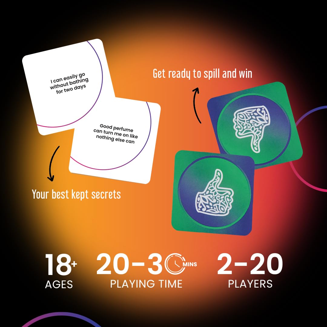 Spill Party Game for Adults, A Game of Spilling Secrets, Adult Card Games for Parties, Friends, and Entertainment - Ages 18+