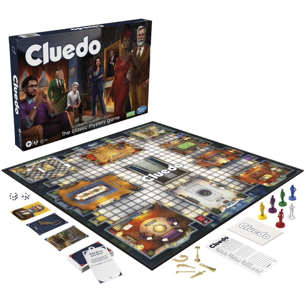 Hasbro Gaming Clue Board Game, Reimagined Clue Game for 2-6 Players, Mystery Games, Detective Games, for Kids, Adults, Family