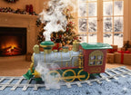 FunBlast Christmas Musical Train Set – 22 Pcs Electric Track Train with Real Water Smoke, Rechargeable Battery, LED Lights and Music, Santa, Bell & Tree Decoration Items for 3+ Years Kids, Boys, Girls