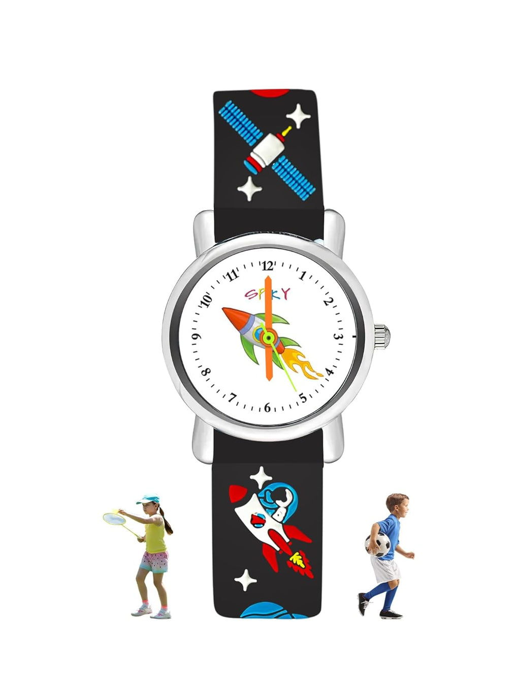 SPIKY Analog Watch for Kids | Unicorn Designer Printed Strap | Water Resistant | Stylish Unisex Best Birthday Gift | Analogue Wrist Watches for Girls & Boys | Age 2-14 yrs