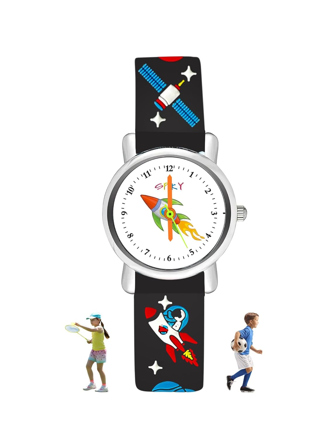 SPIKY Analog Watch for Kids | Unicorn Designer Printed Strap | Water Resistant | Stylish Unisex Best Birthday Gift | Analogue Wrist Watches for Girls & Boys | Age 2-14 yrs