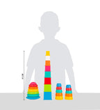 Giggles Funskool Stack N Nest, Nesting & Stackable Toy Blocks for Kids, Encourages Learning & Development, Fun Activity for Babies, Gift Set for Kid, Age 6+ Months