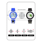 SPIKY Analog Watch for Kids | 3D Cartoon | 7 Multicolor LED Luminous Lights with Silicone Strap | Unisex Best Birthday Gift | Analogue Wrist Watches for Boys & Girls | Age 3-10 yrs
