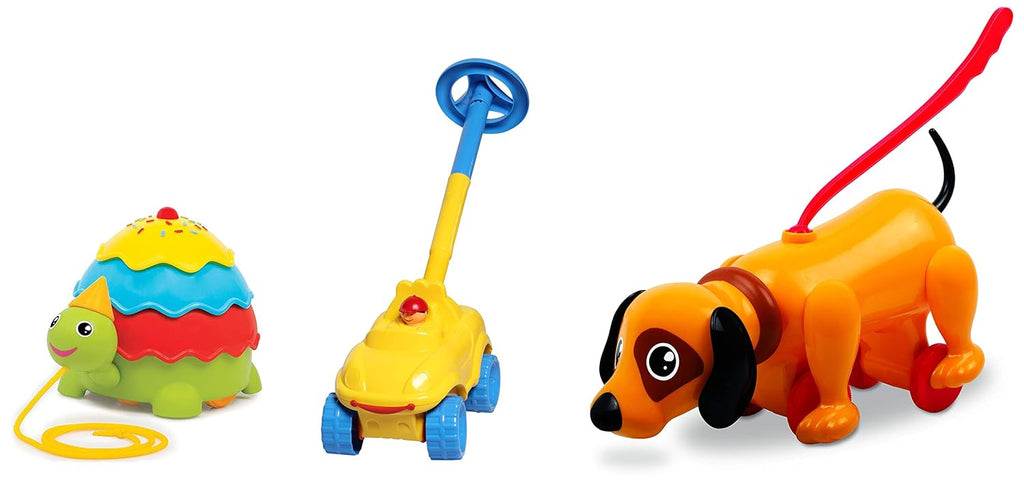 Giggles Funskool Walk N Drive Truck, Fun & Development Toy for Babies, Encourage Walking in Infants, Improve Balance & Coordination, Stimulate Senses, Multicolour, Gift Set for Kids, Ages 18+ Months
