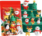 Cute Cartoon Mini Eraser Merry Christmas Stationery Gift for Kids Kawaii Stationary for Kids Christmas Gifts School Stationery Kit Stationary Set School Gift (Pack of 6)