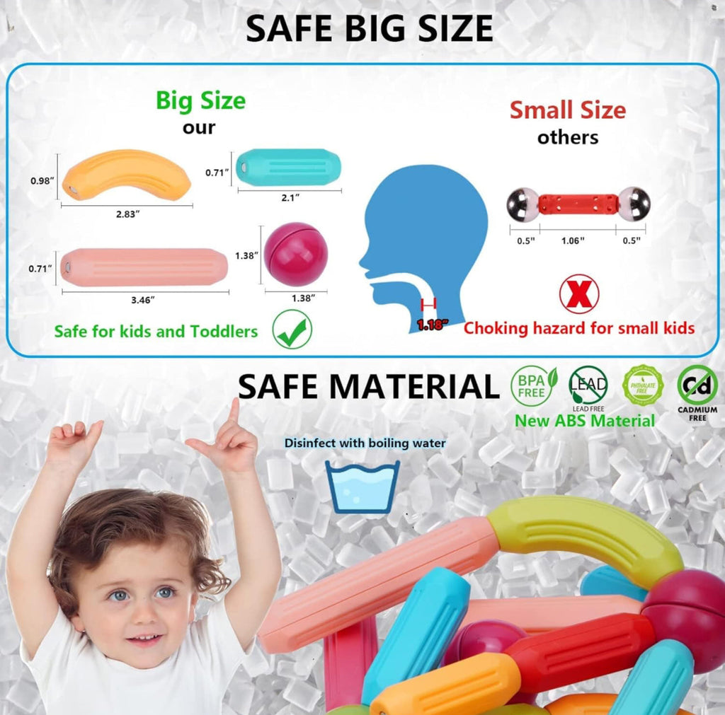 100pcs Magnetic Sticks and Balls Set - STEM - Educational