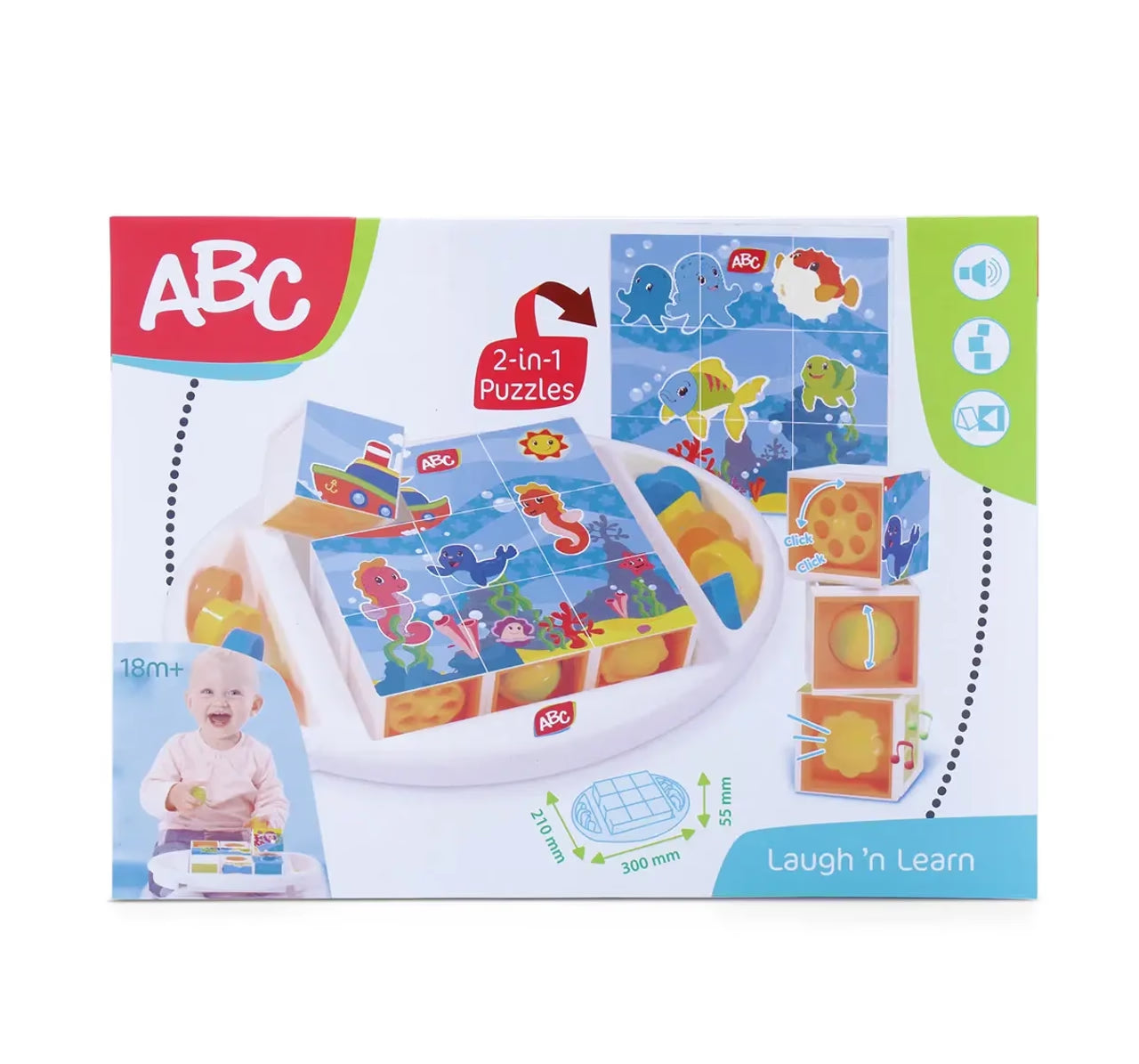 ABC Magicubes Puzzle Sea World Multicolour, 18M+