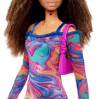 Barbie Fashionistas Doll Rainbow Marble-Print Dress