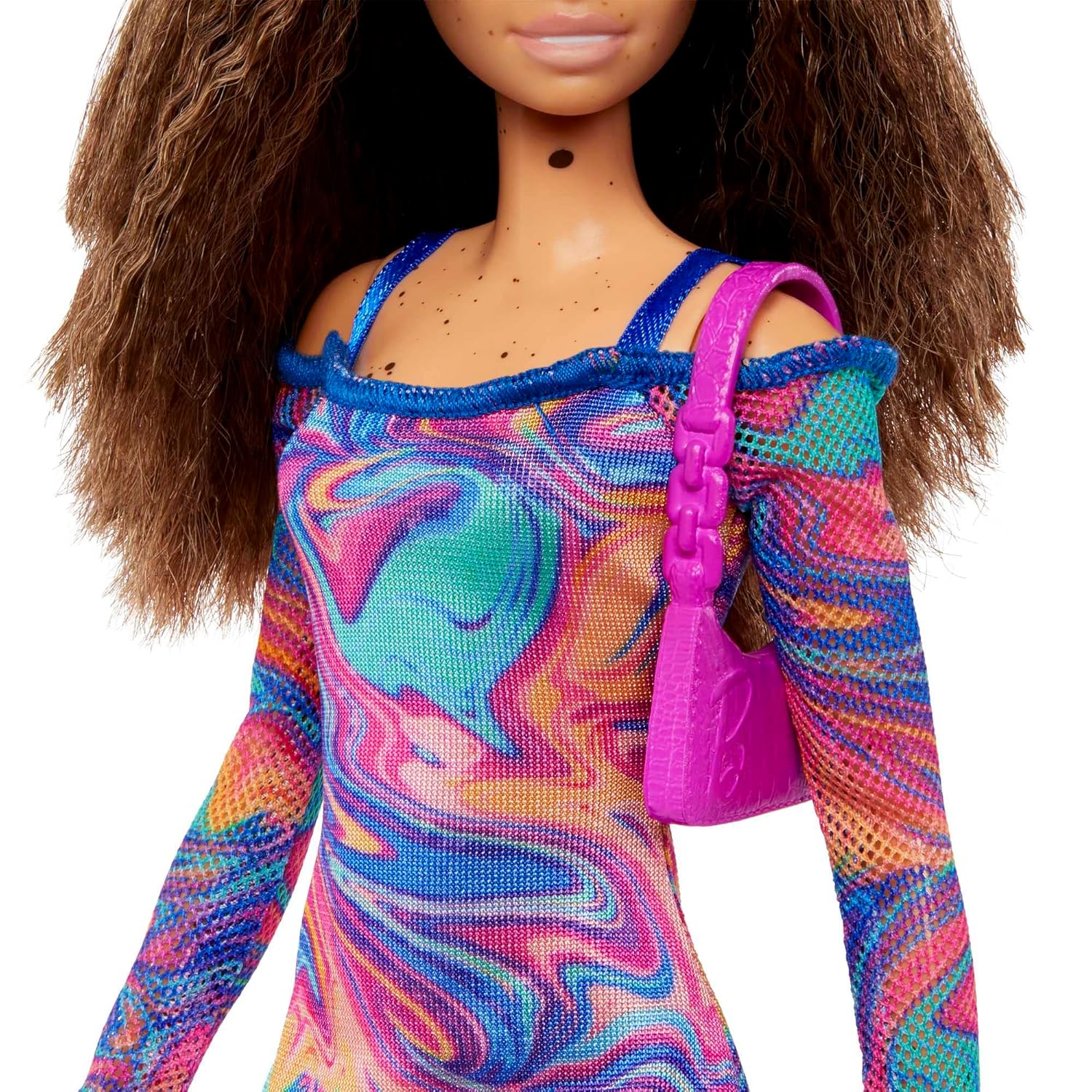 Barbie Fashionistas Doll Rainbow Marble-Print Dress