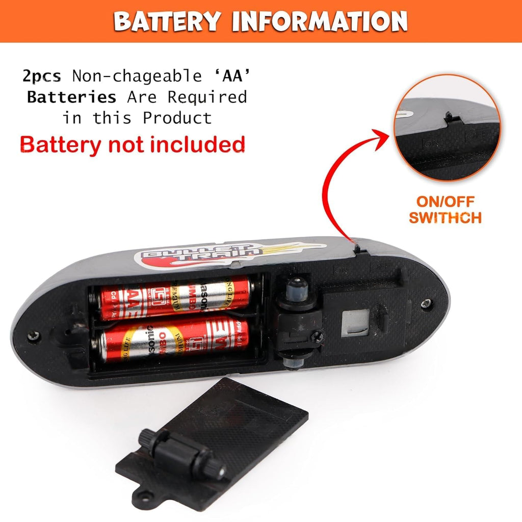 Magicwand Battery Operated High Speed Bullet Train| Electric Toy Train| Toy Train with Large Track Set for Kids[Pack of 2 Train Sets]