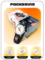 SPIKY Analog Watch for Kids | Unicorn Designer Printed Strap | Water Resistant | Stylish Unisex Best Birthday Gift | Analogue Wrist Watches for Girls & Boys | Age 2-14 yrs