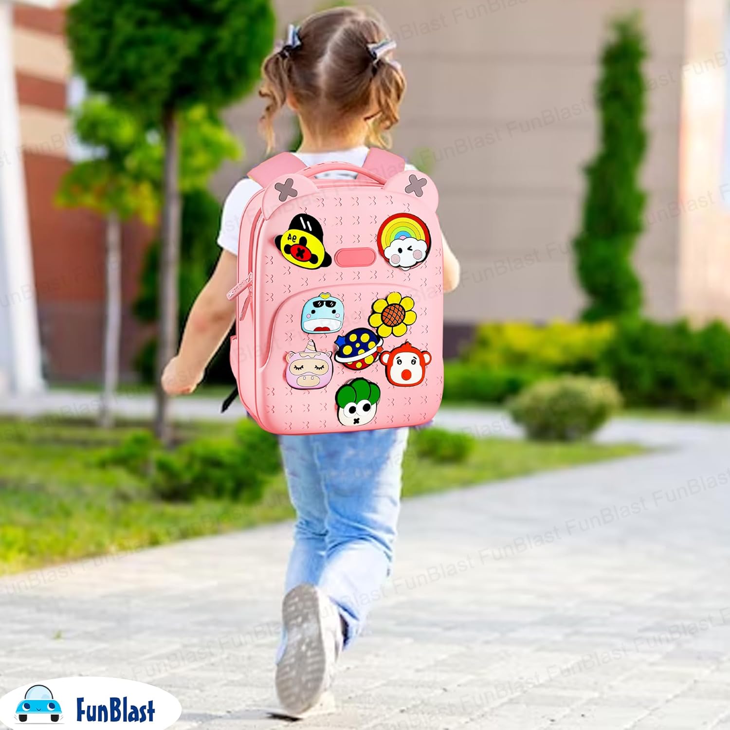 FunBlast Bagpack for Children - Bag for Pre-Schoolers Kids, Small Picnic Bag for Baby, Boys, Girls, Lightweight Miniature Bags for Kids, Boys, Girls (33.2 X 24.8 X 20 Cm)