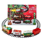 FunBlast Christmas Musical Train Set – 22 Pcs Electric Track Train with Real Water Smoke, Rechargeable Battery, LED Lights and Music, Santa, Bell & Tree Decoration Items for 3+ Years Kids, Boys, Girls