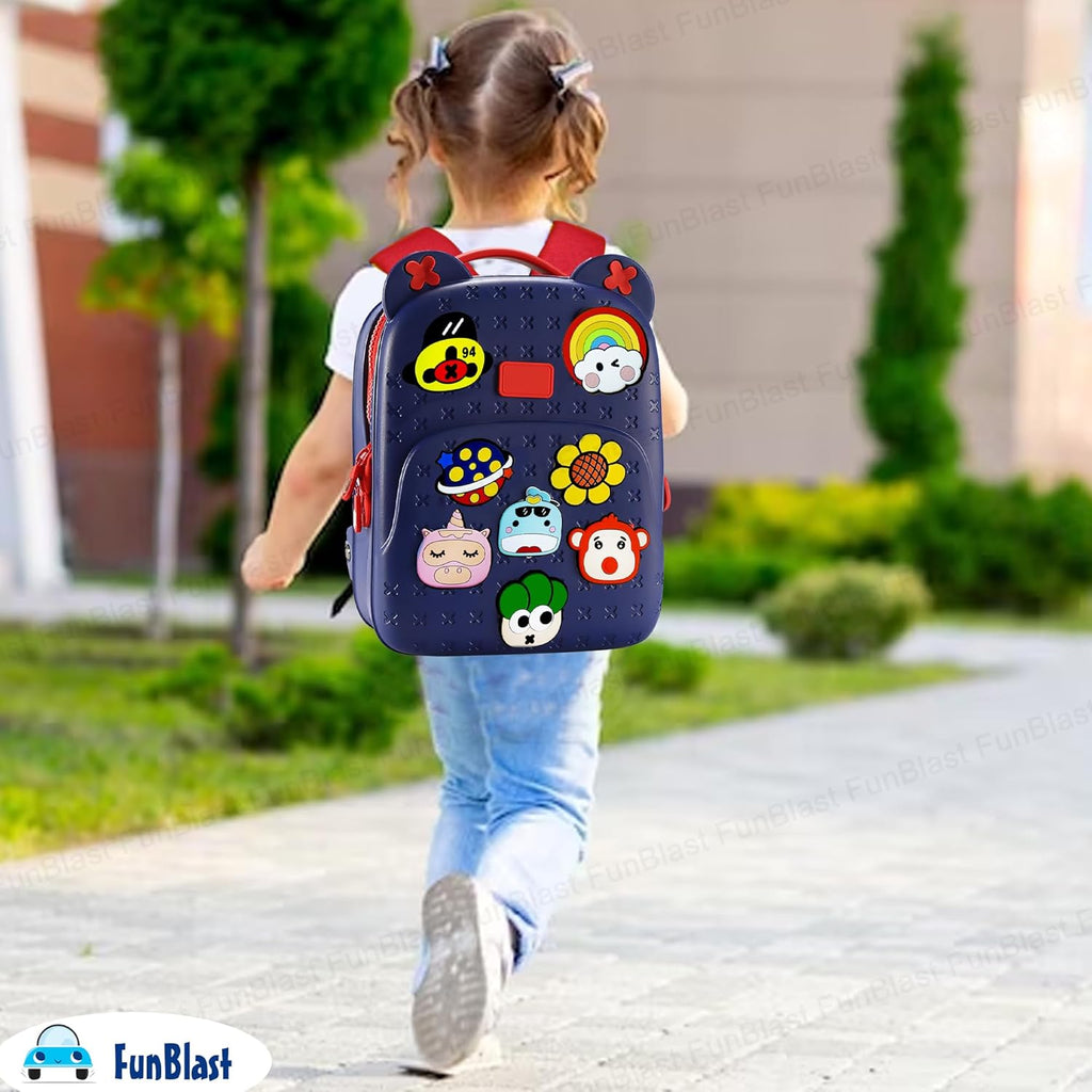 FunBlast Bagpack for Children - Bag for Pre-Schoolers Kids, Small Picnic Bag for Baby, Boys, Girls, Lightweight Miniature Bags for Kids, Boys, Girls (33.2 X 24.8 X 20 Cm)
