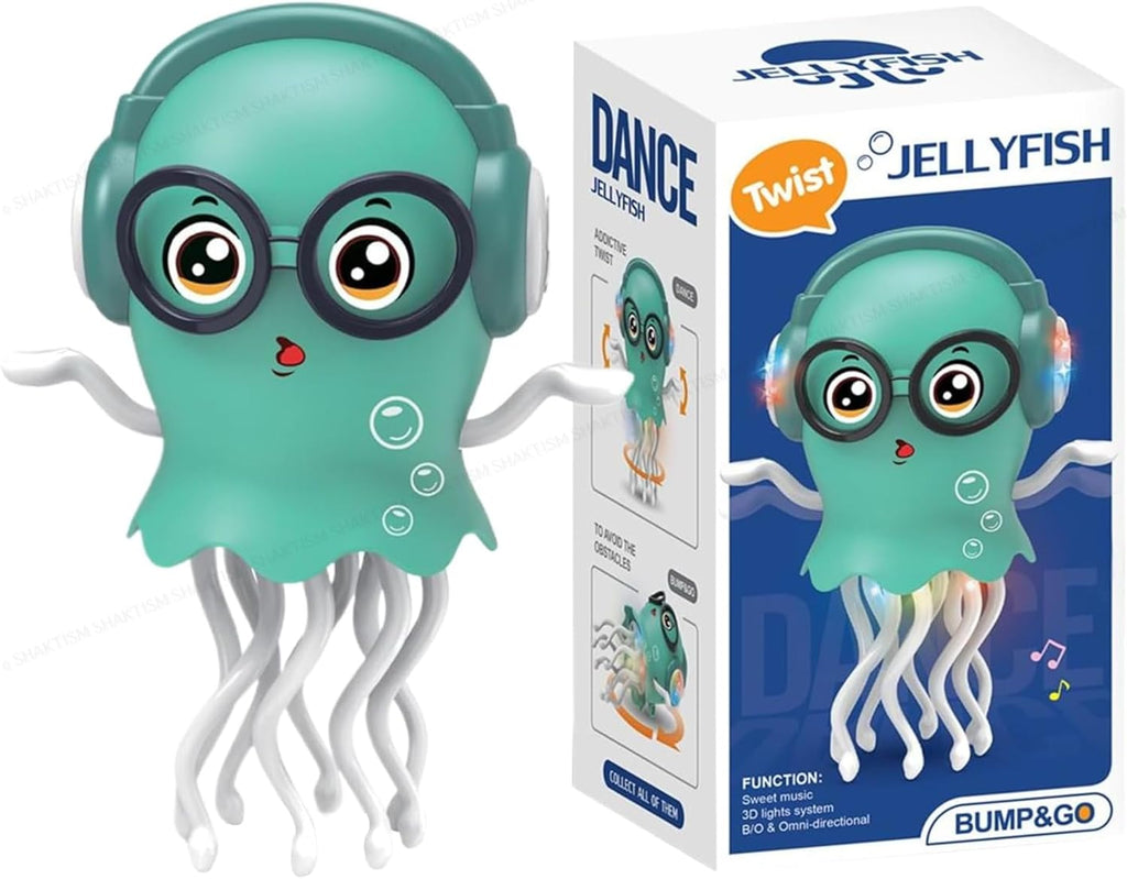 Dancing Jellyfish Toy, Light-up Musical Octopus with 360° Rotating Tentacles, Interactive Educational Kids Toy Dancing Jelly Fish - Random Colour