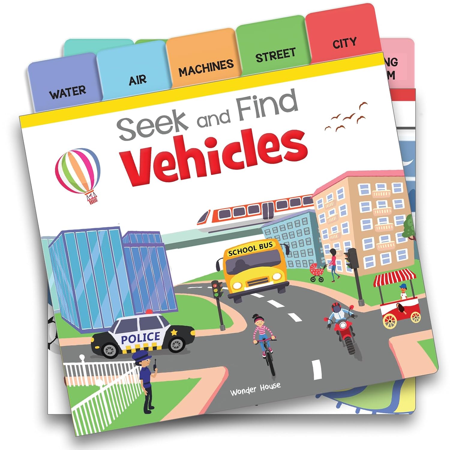Seek And Find - Vehicles : Early Learning Board Books With Tabs