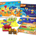 Imagimake: Mapology India and World Maps with Capitals - Learn Capitals and Country Flags - Educational Toy for Kids Above 5 Years, Multicolor