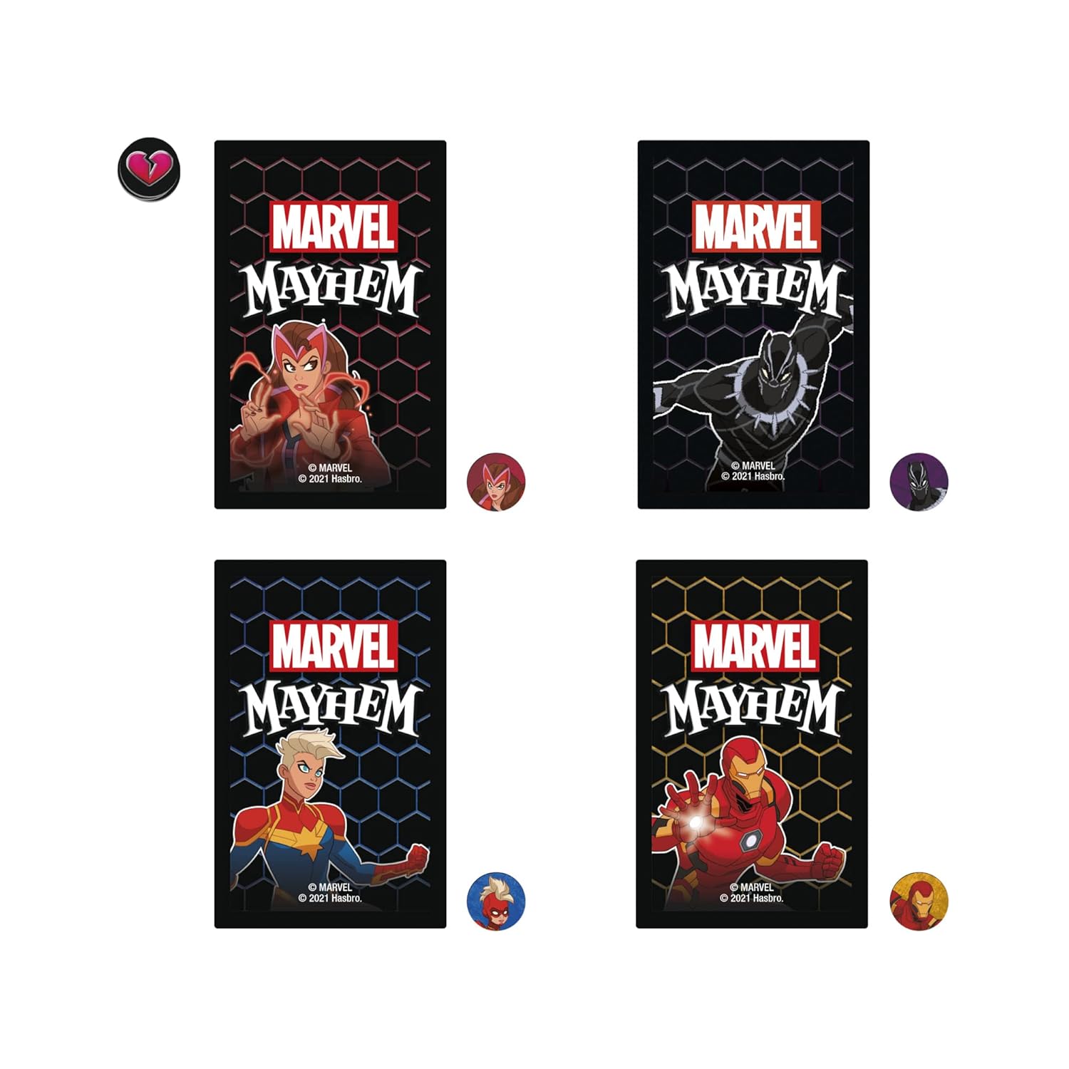 Hasbro Kid Gaming Marvel Mayhem Card Game, Featuring Marvel Super Heroes, Fun Game for Marvel Fans Ages 8+, Fast-Paced, Easy-to-Learn Game for 2-4 Players