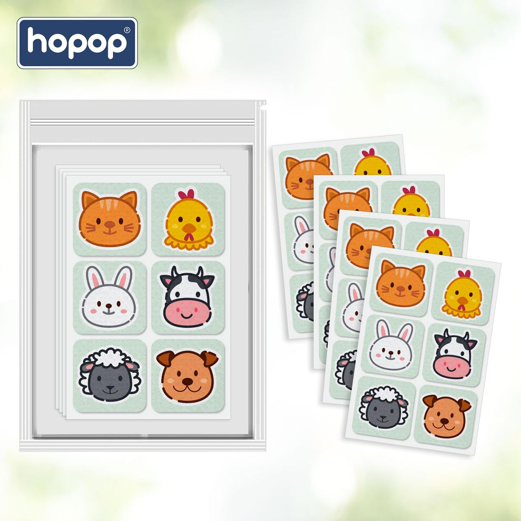Hopop Mosquito Repellent Patches | MoZzbito 100% Natural Baby Mosquito Patches | Upto 12 Hour Protection Mosquito Sticker | Suitable for Kids & Adults | Deet Free | Pack of 24 | Transport