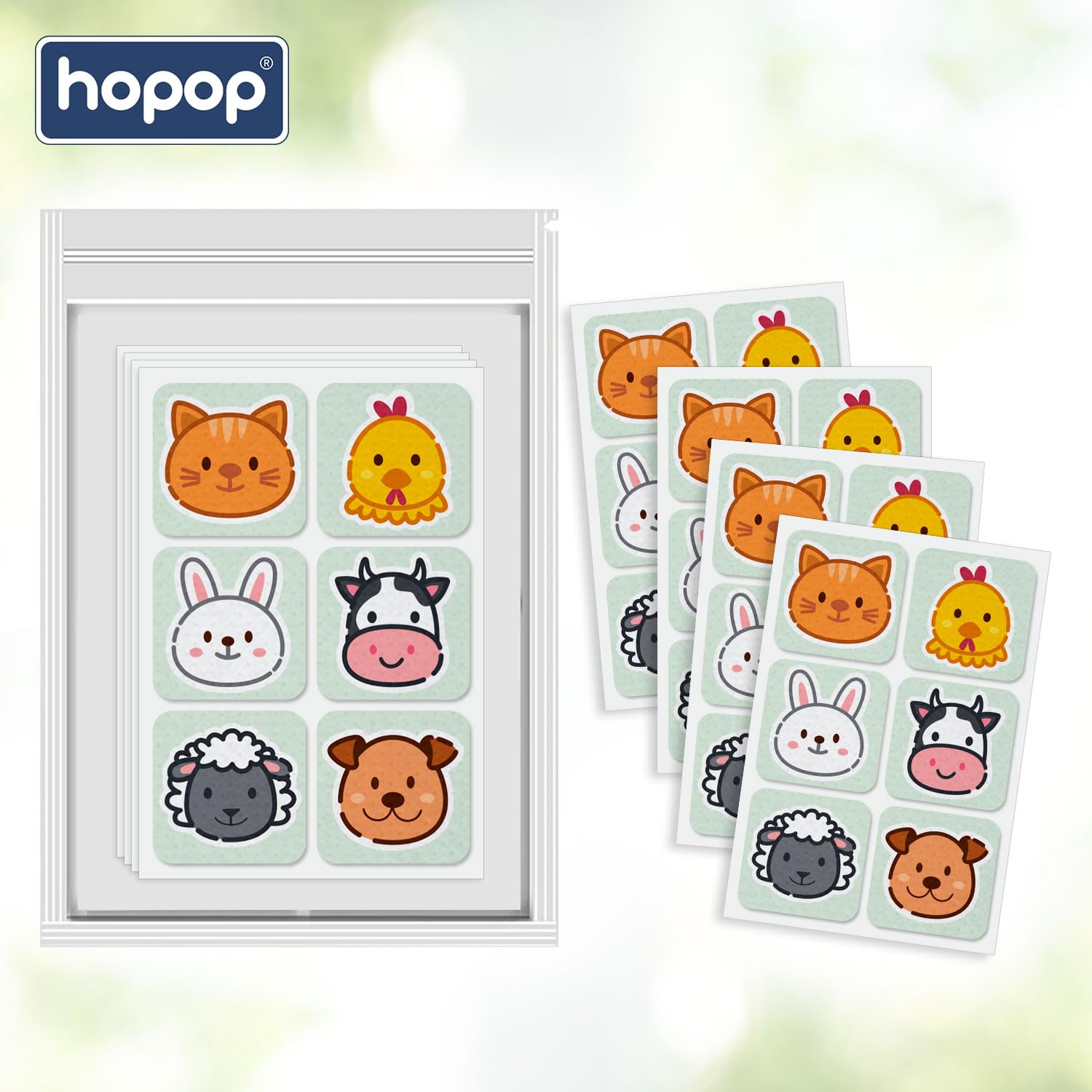 Hopop Mosquito Repellent Patches | MoZzbito 100% Natural Baby Mosquito Patches | Upto 12 Hour Protection Mosquito Sticker | Suitable for Kids & Adults | Deet Free | Pack of 24 | Transport