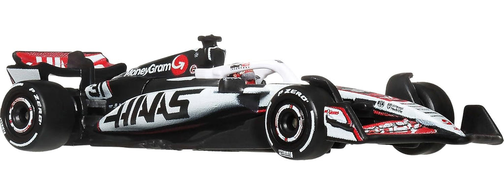 Hot Wheels Premium Race Team HAAS - Driver 1 Die-Cast Formula 1® Collectible Toy Race Car with Real Riders Tires & Metal/Metal Body & Chassis
