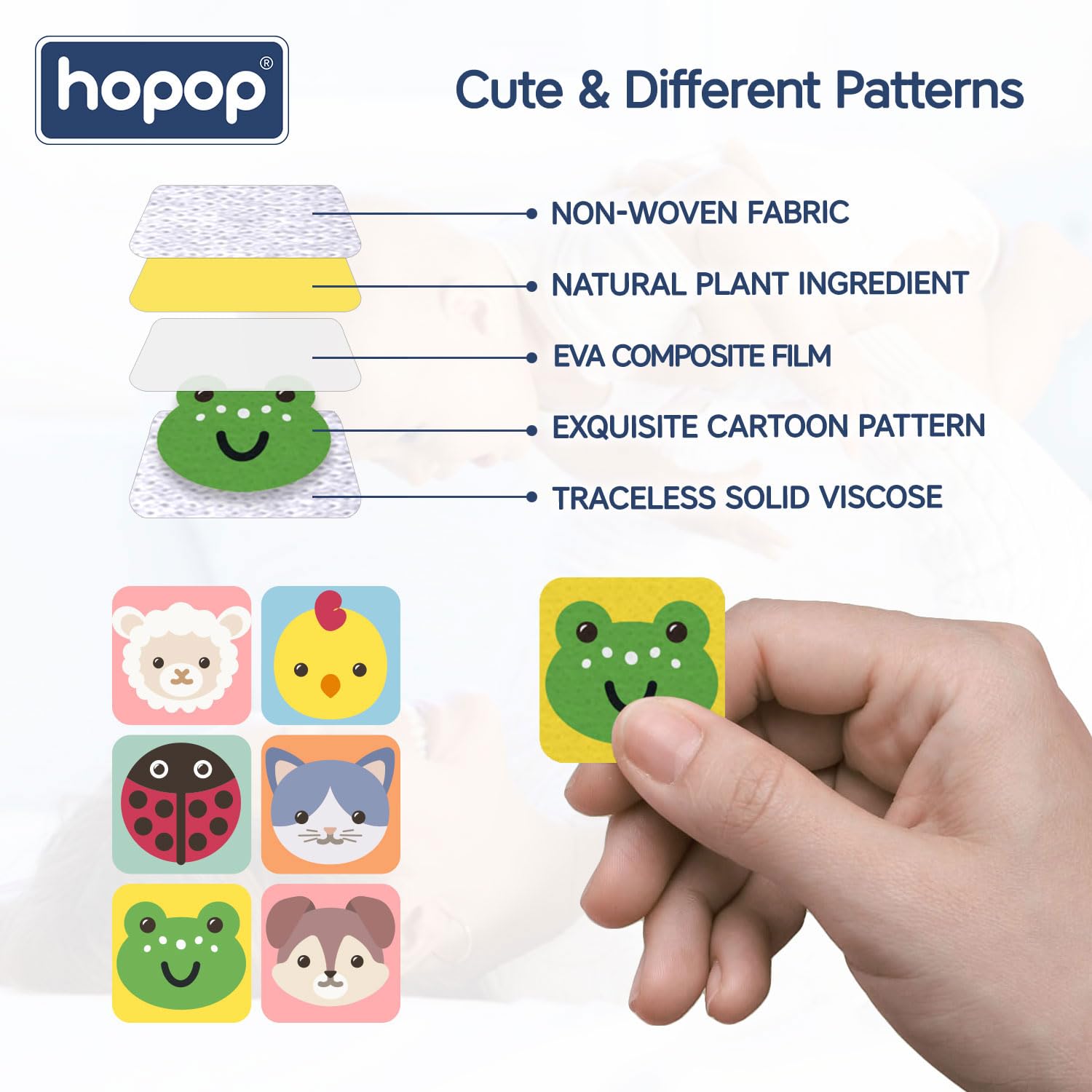 Hopop Mosquito Repellent Patches | MoZzbito 100% Natural Baby Mosquito Patches | Upto 12 Hour Protection Mosquito Sticker | Suitable for Kids & Adults | Deet Free | Pack of 24 | Transport