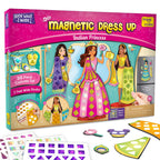 Imagimake DIY Magnetic Dress-Up Princess |Pretend Play Toys for Girls | 30 Magnetic Dresses & Accessories | Interchange & Create Unlimited Outfits | Birthday Gift for Girls Ages 3,4,5,6,7,Multicolour