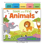 Seek And Find - Animals : Early Learning Board Books With Tabs
