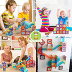 Light Magnetic Tiles Building Blocks for Kids (49 Pc) | 3D Clear STEM Educational Toys| Magnetic Marble Run for Boys & Girls 3 4 5 6 7 8 9+ | Creative Gift, 49 Pieces