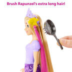 Disney Princess Toys, Rapunzel Doll with Color-Change Hair Extensions and Hair-Styling Pieces, Inspired by The Movie​​