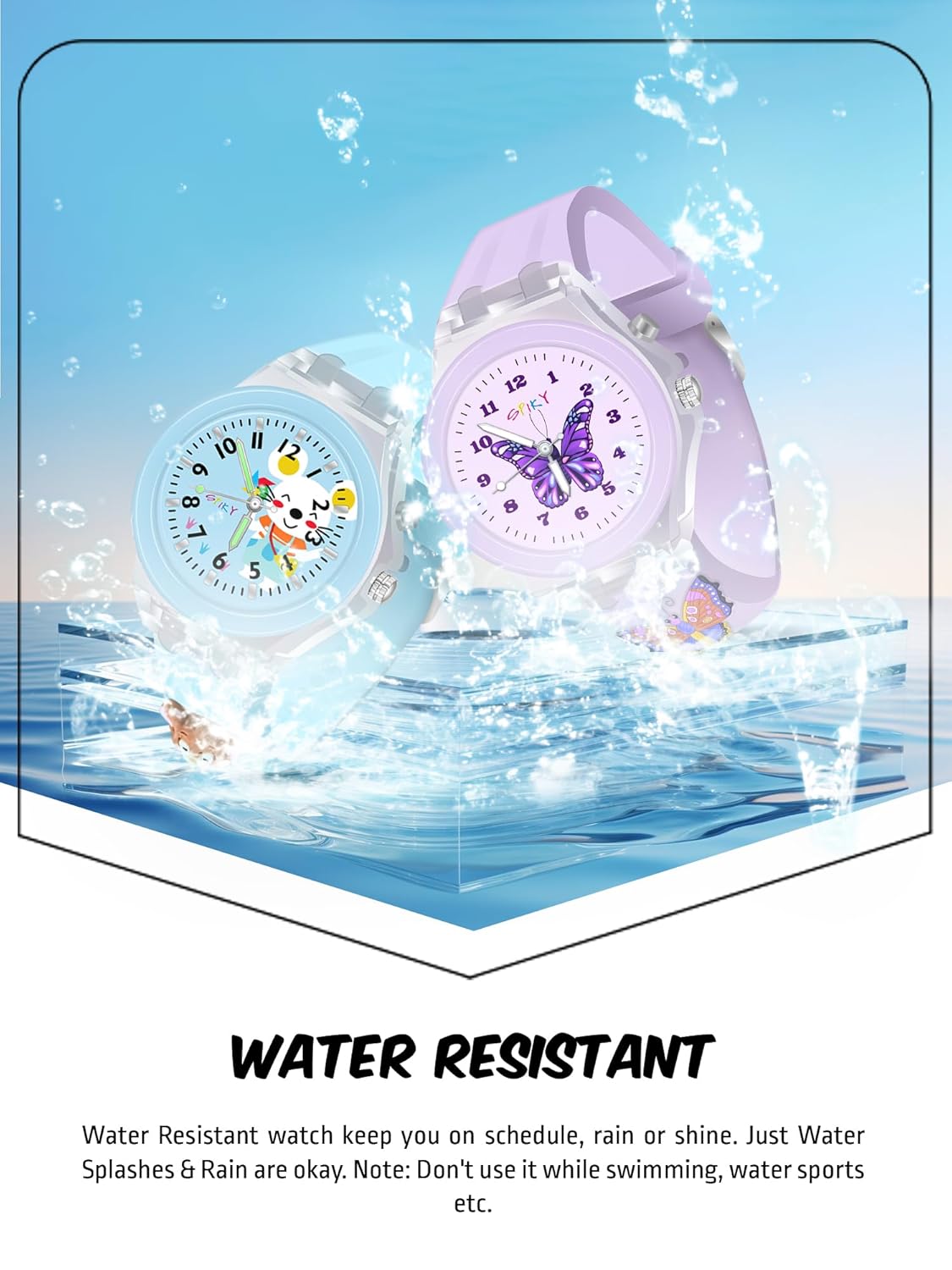 SPIKY Analog Watch for Kids | 3D Cartoon | 7 Multicolor LED Luminous Lights with Silicone Strap | Unisex Best Birthday Gift | Analogue Wrist Watches for Boys & Girls | Age 3-10 yrs