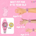 SPIKY Analog Watch for Kids | 3D Cartoon | 7 Multicolor LED Luminous Lights with Silicone Strap | Unisex Best Birthday Gift | Analogue Wrist Watches for Boys & Girls | Age 3-10 yrs