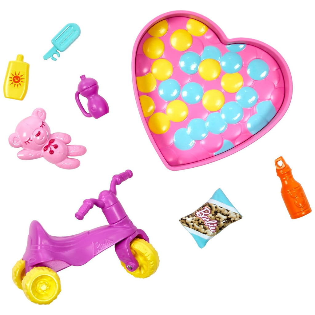 Barbie Doll, Blonde, and Playset with 3 Puppies, Bathtub and Accessories, Gift for 3 to 7 Year Olds