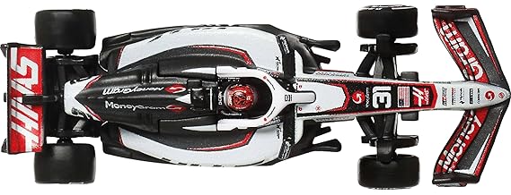 Hot Wheels Premium Race Team HAAS - Driver 1 Die-Cast Formula 1® Collectible Toy Race Car with Real Riders Tires & Metal/Metal Body & Chassis