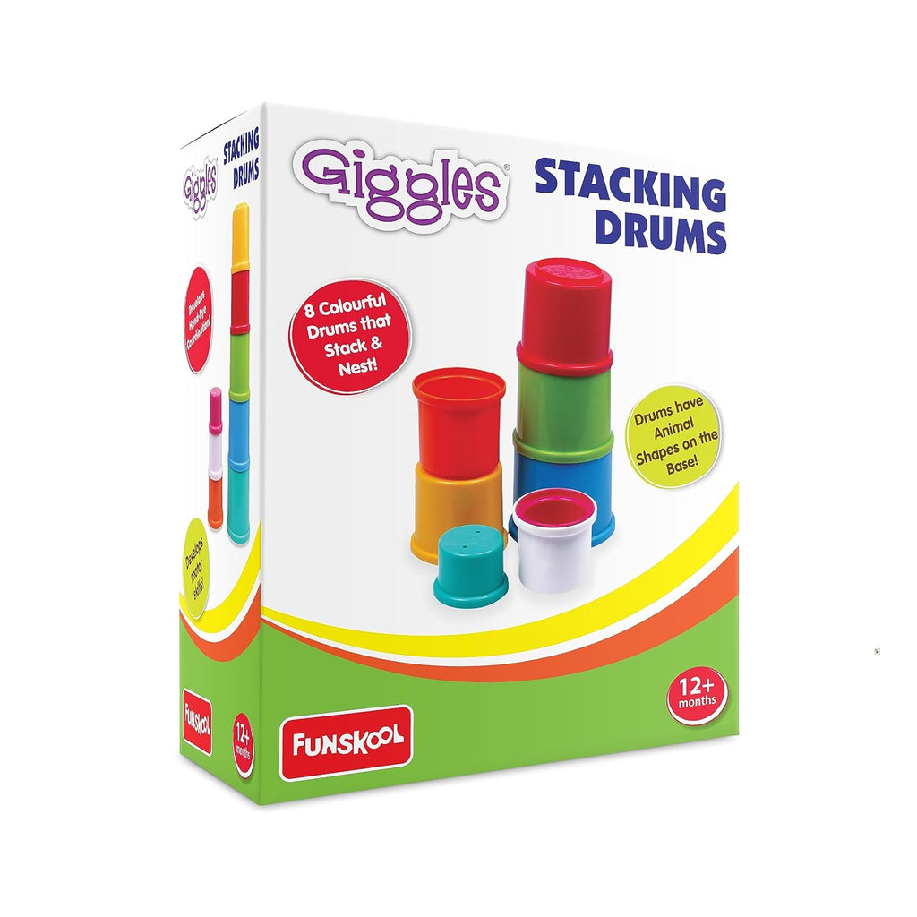 Giggles Funskool Stack N Nest, Nesting & Stackable Toy Blocks for Kids, Encourages Learning & Development, Fun Activity for Babies, Gift Set for Kid, Age 6+ Months