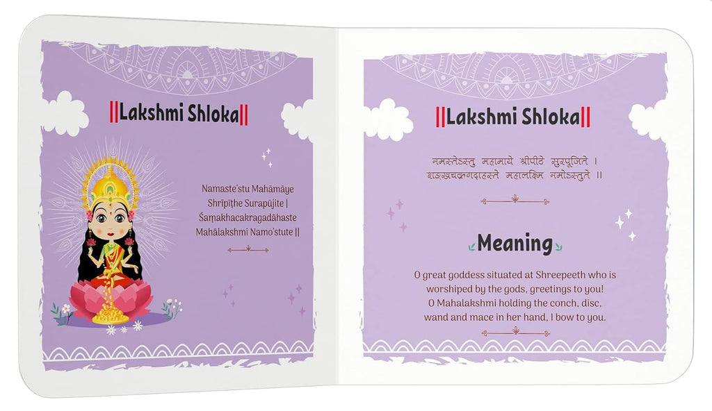 Shlokas and Mantras for Kids – Illustrated Padded Board Book: Simple Sanskrit Shlokas with English & Hindi Translations | First Spiritual Book to Teach Indian Culture, Values & Devotional Practices | Book for Toddlers, Preschoolers & Early Readers | Ag...