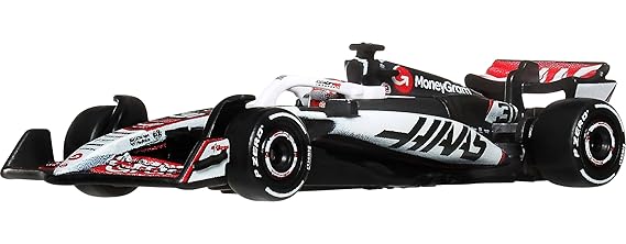 Hot Wheels Premium Race Team HAAS - Driver 1 Die-Cast Formula 1® Collectible Toy Race Car with Real Riders Tires & Metal/Metal Body & Chassis