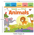 Seek And Find - Animals : Early Learning Board Books With Tabs
