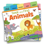 Seek And Find - Animals : Early Learning Board Books With Tabs