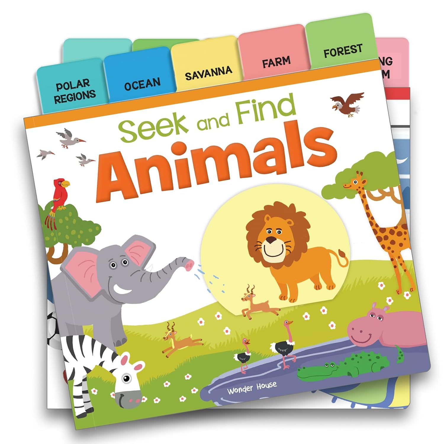 Seek And Find - Animals : Early Learning Board Books With Tabs
