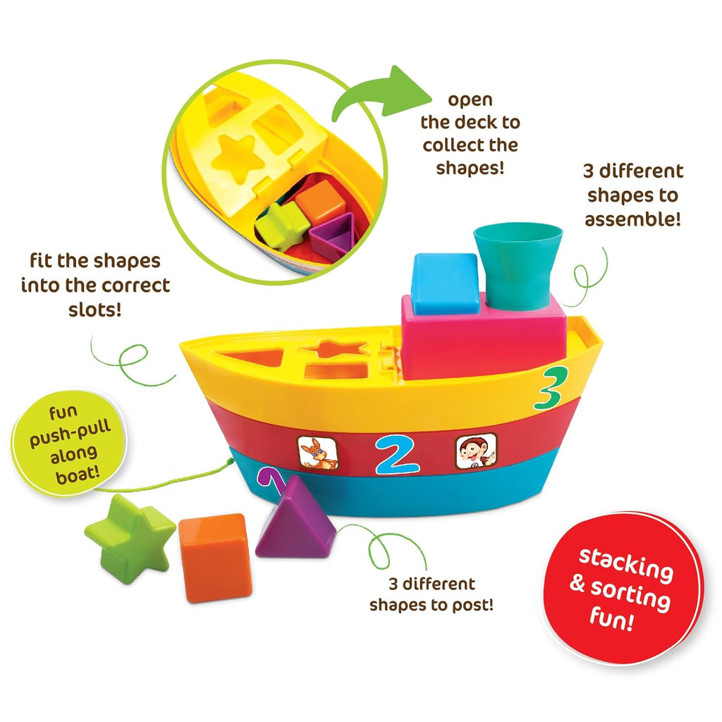 Giggles Funskool Stack N Nest, Nesting & Stackable Toy Blocks for Kids, Encourages Learning & Development, Fun Activity for Babies, Gift Set for Kid, Age 6+ Months