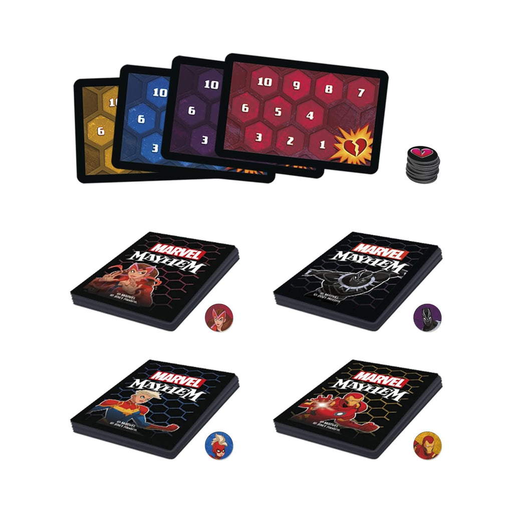 Hasbro Kid Gaming Marvel Mayhem Card Game, Featuring Marvel Super Heroes, Fun Game for Marvel Fans Ages 8+, Fast-Paced, Easy-to-Learn Game for 2-4 Players