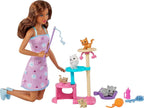 Barbie Doll, Blonde, and Playset with 3 Puppies, Bathtub and Accessories, Gift for 3 to 7 Year Olds