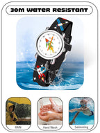 SPIKY Analog Watch for Kids | Unicorn Designer Printed Strap | Water Resistant | Stylish Unisex Best Birthday Gift | Analogue Wrist Watches for Girls & Boys | Age 2-14 yrs