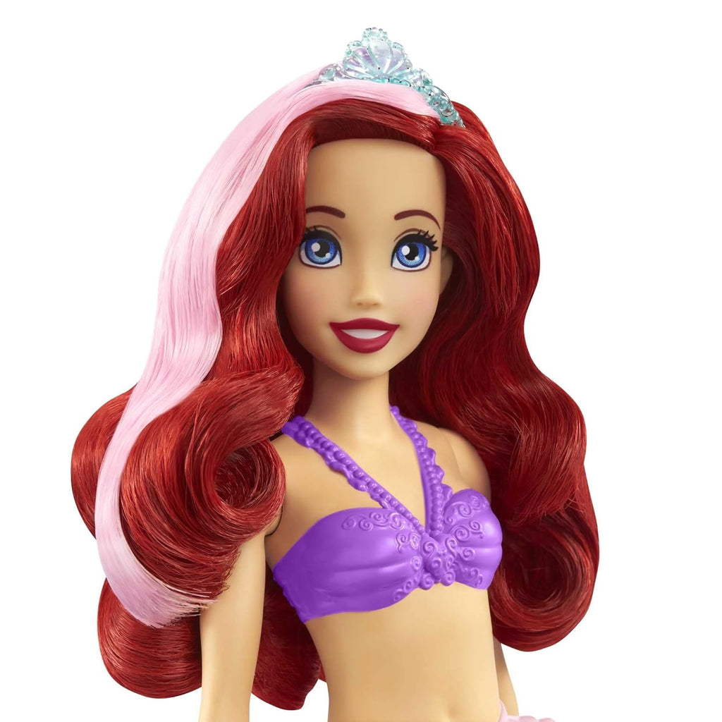 Disney Princess Toys, Ariel Mermaid Doll with Color-Change Hair and Tail, Color Splash Water Toy Inspired by The Movie