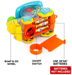 Zest 4 Toyz Gear Toys Kids Transparent Gear Train Engine Musical Sound Toy with Lights Bump and Go Toys for Boys Girls (Pack of 1) Multicolor