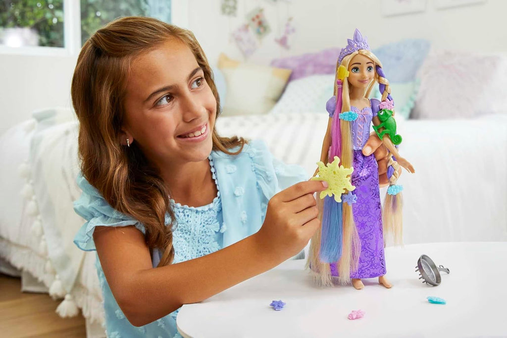 Disney Princess Toys, Rapunzel Doll with Color-Change Hair Extensions and Hair-Styling Pieces, Inspired by The Movie​​