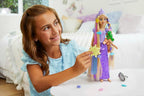 Disney Princess Toys, Rapunzel Doll with Color-Change Hair Extensions and Hair-Styling Pieces, Inspired by The Movie​​